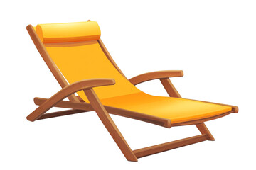 Bright orange canvas beach chair for relaxation and outdoor comfort
