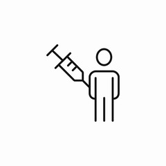 person getting vaccination icon sign vector