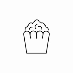 popcorn bucket icon sign vector