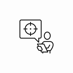 target setting meeting icon sign vector