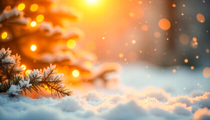 christmas tree in the snow