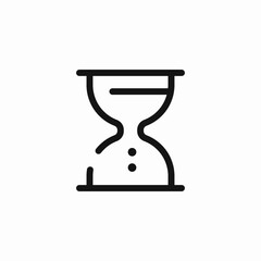 empty hourglass sand icon sign vector