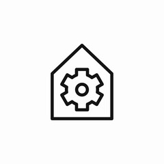 house automation settings icon sign vector