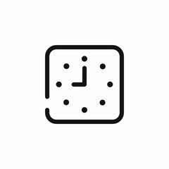 square time clock icon sign vector
