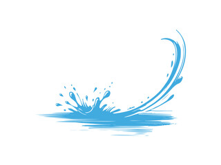 Blue Water Splash Vector