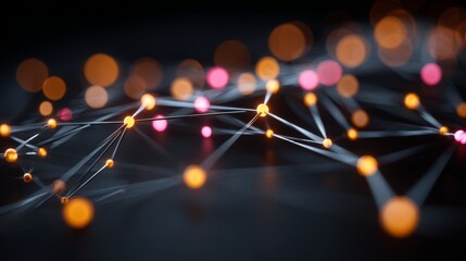 Unveiling tomorrow: the emerging networks of future connectivity. Virtual connections map. Innovative tech visuals: a rich tapestry of advanced connectivity. Virtual teamwork concept.