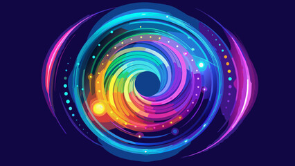 abstract background with rainbow