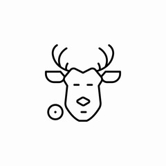 deer head target icon sign vector
