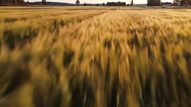 Golden Wheat Field Under Summer Sky - A Stunning View.