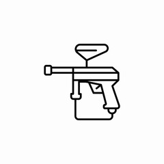 paintball gun marker icon sign vector