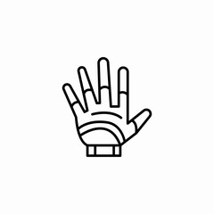 robotic hand glove icon sign vector