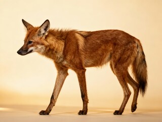 Obraz premium Maned Wolf Portrait in Profile View