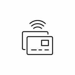 contactless payment cards icon sign vector