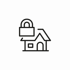 house security lock icon sign vector