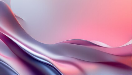 Fototapeta premium Abstract flowing shapes in soft pink, purple, and blue gradients evoke motion and elegance for digital design or background use.