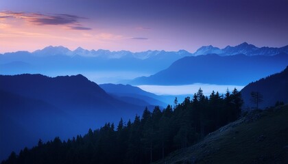 Obraz premium mountains in the early morning