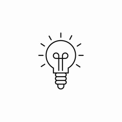 bright idea lightbulb icon sign vector