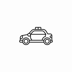 classic police car icon sign vector
