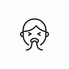 face coughing icon icon sign vector