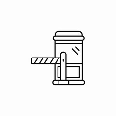 parking lot barrier icon sign vector