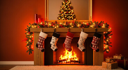 christmas decoration with candles and decorations