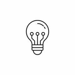smart light bulb icon sign vector