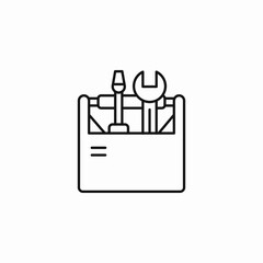 toolbox with tools icon sign vector