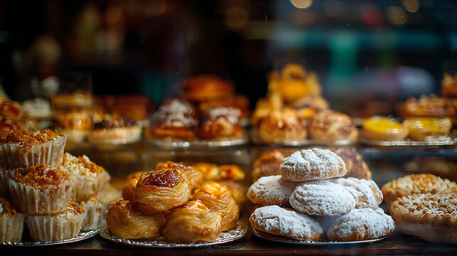  An array of Mexican pastries displayed in the window of a bakery (2)