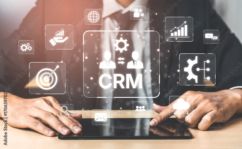 Poster crm platforms improve customer relationships through data analysis, crm communication tools, and aut
