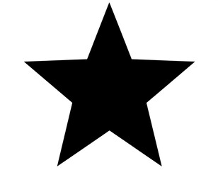 Fototapeta premium Solid black star graphic