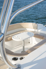 Obraz premium table and chairs in a boat