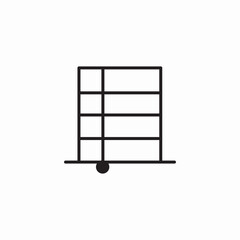 window with weight icon sign vector