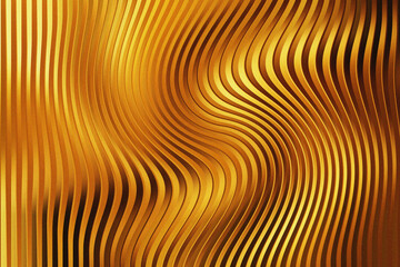 Naklejka premium Illustration of abstract golden wavy lines texture background
