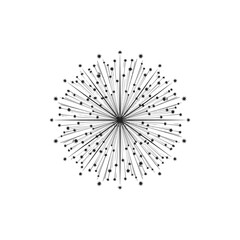 Obraz premium Vector art of a burst of fireworks with many sparks emanating from a central point a graphic illustration of celebration