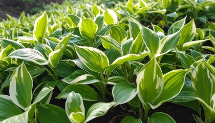 Obraz premium Close-up of variegated plant leaves