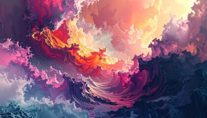 Colorful abstract cloudscape