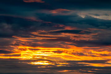 Celestial Drama - Sunset Cloud Forms