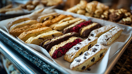  Sampling various flavors of Italian biscotti cookies at a local bakery (1)