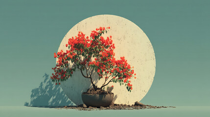 Minimalist visual narrative capturing renewal new beginnings serene and elegant modern composition symbolic representation of growth and fresh starts