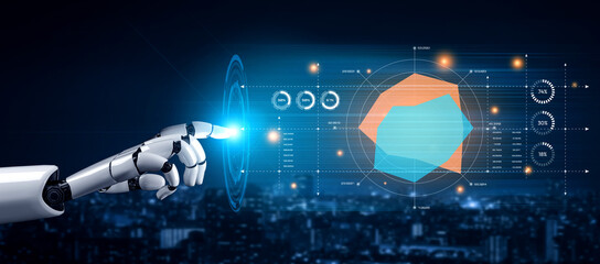 AI artificial intelligence drives data analytics with predictive models, smart dashboards, and virtual assistant insights for data-driven business decisions. Vouch