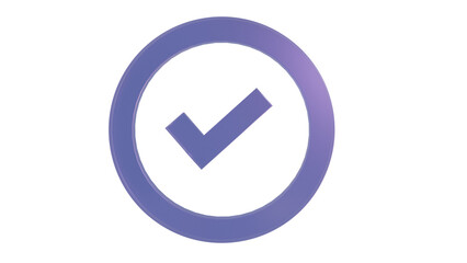 Glass check mark icon PNG transparent, check icon or logo isolated on white