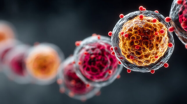 Pathology illustration showing autoimmune disease immune system attacking healthy tissues medical educational diagram cellular immunology concept