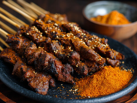 nigerian suya beef skewers
