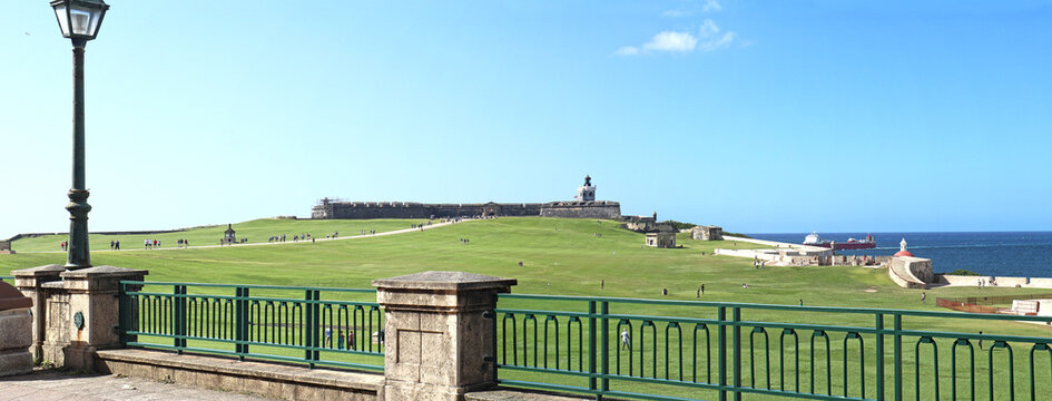 Castillo San Felipe del Morro, El Morro in San Juan, Puerto Rico. Centuries-old fortress with stunning views of the Atlantic Ocean