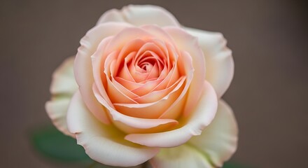 Fototapeta premium A delicate rose with soft petals in full bloom. 
