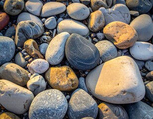 Close-up of colorful pebbles