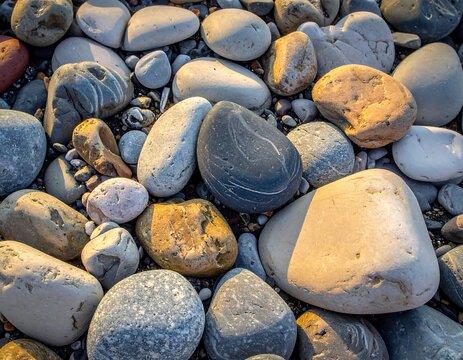 Close-up of colorful pebbles - Powered by Adobe