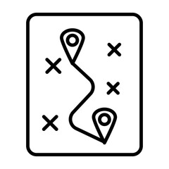 Route PlanningVector Line Icon Design