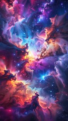 Colorful swirling nebula