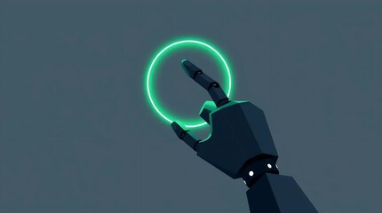 Robotic Hand with Glowing Ring